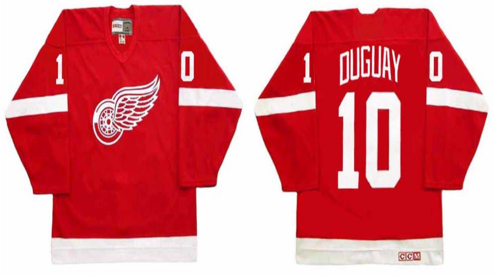 2019 Men Detroit Red Wings 10 Duguay Red CCM NHL jerseys